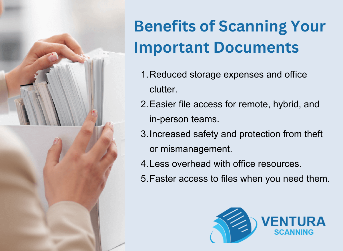 Ventura Scanning can help with scanning your important documents. learn about the benefits of document scanning